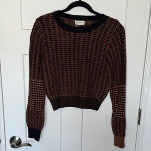 Storia Brown and Black Multi Pattern Sweater